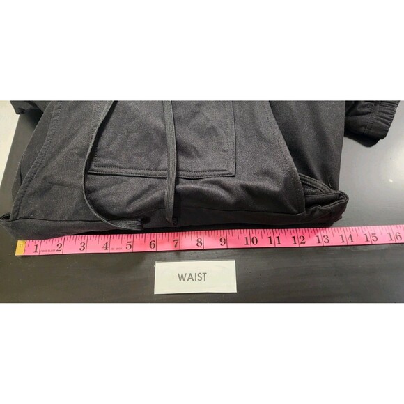 No Boundaries Womens Black Medium Bib Overalls Cargo Jumpsuit Soft Relaxed Cozy - Picture 15 of 16